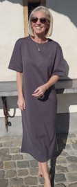 RANI cotton T-shirt dress anthracite