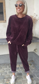 VERO soft velvet jogger set plum