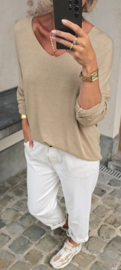 BUYorCRY summer knit soft taupe