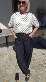 BREEZY DOTS top white