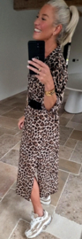 RHEA maxi shirt dress leo