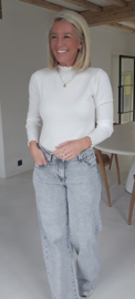 MARIT wide leg jeans soft grey