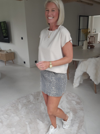 LADONNA leopard denim skirt