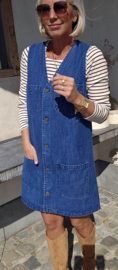 MOLLINE sleeveless jeans dress blue