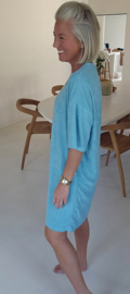 ADELINE midi terry dress turquoise