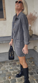 THE PERFECT jeans dress grey