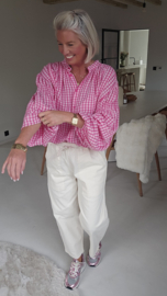 CALM CURRENT relaxed carrot pants ecru