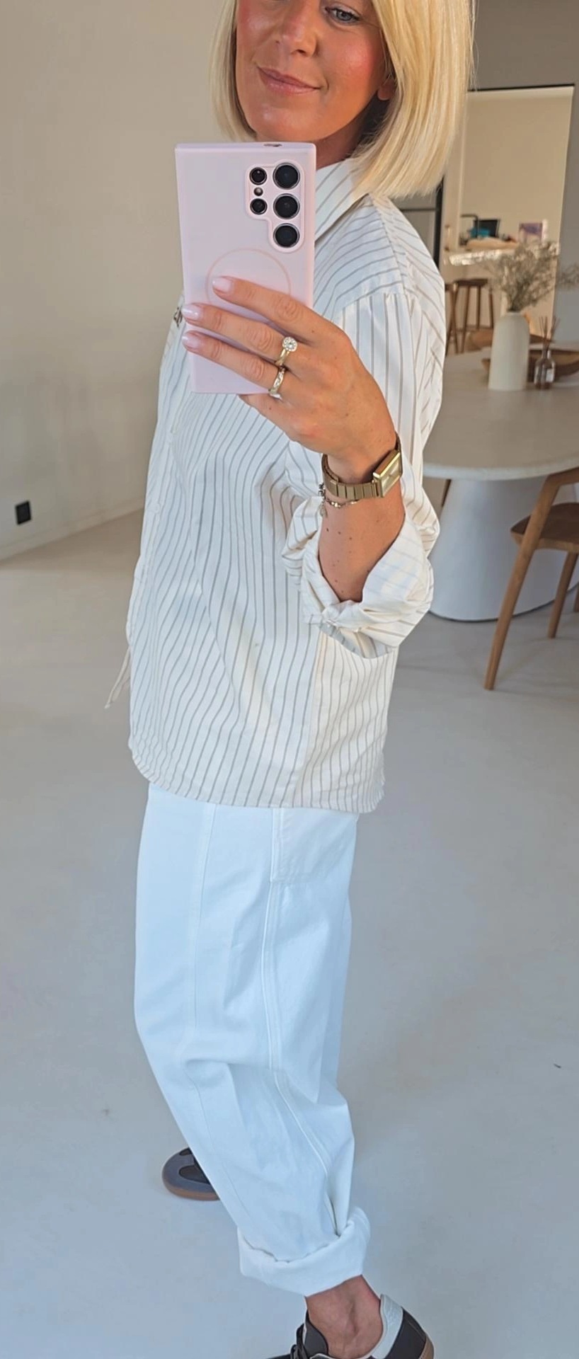 PARIS CHÉRI striped shirt beige