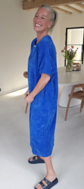 MANDIE soft velvet maxi dress kobalt blue