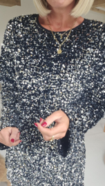 PARTY TIME glitter dress silver