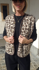 MELIA sleeveless teddy jacket leo