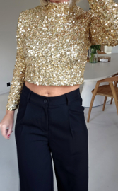 SHINE cropped top gold