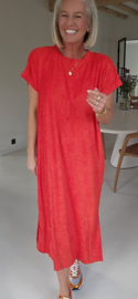 DIDI maxi terry T-shirt dress red