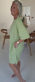 ADELINE midi terry dress lime