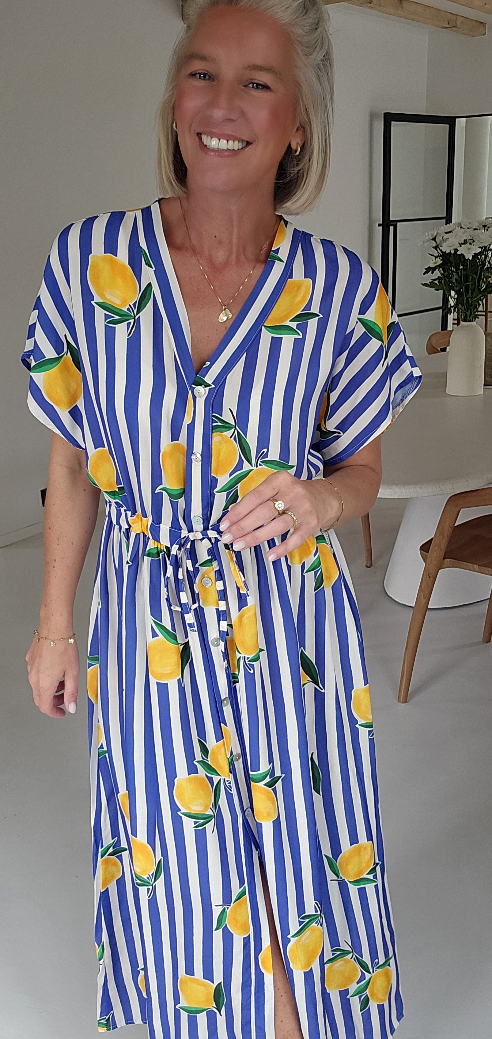 SUMMINE maxi viscose dress kobalt blue