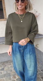 ANDREA fleece sweatshirt khaki