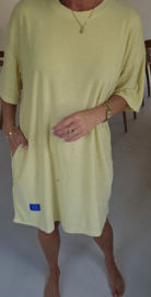 ADELINE midi terry dress yellow