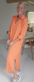 RHEA maxi shirt dress soft orange