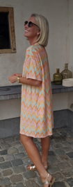 VERO triangle terry dress orange