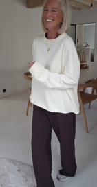 FAUVE oversized cotton sweatshirt ecru
