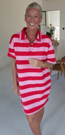 LISETTA striped polo shirt dress