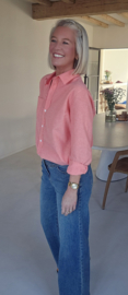 AVA basic cotton shirt peachy orange