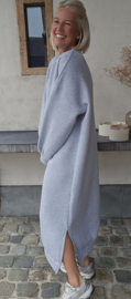 ROBYN maxi sweatshirt fleece dress grey