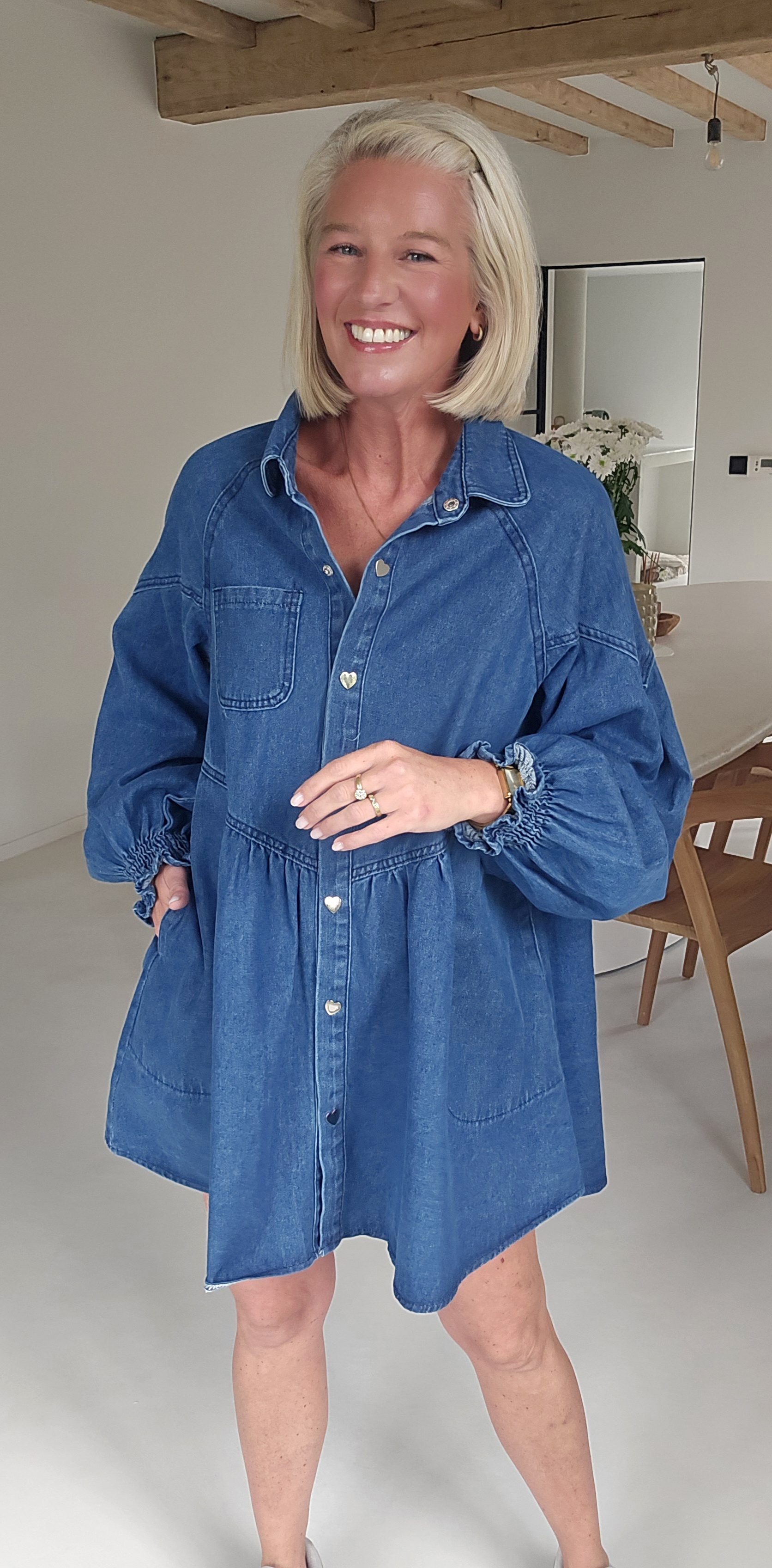 MOSIE jeans dress darker blue