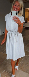 JAYDA midi cotton dress white