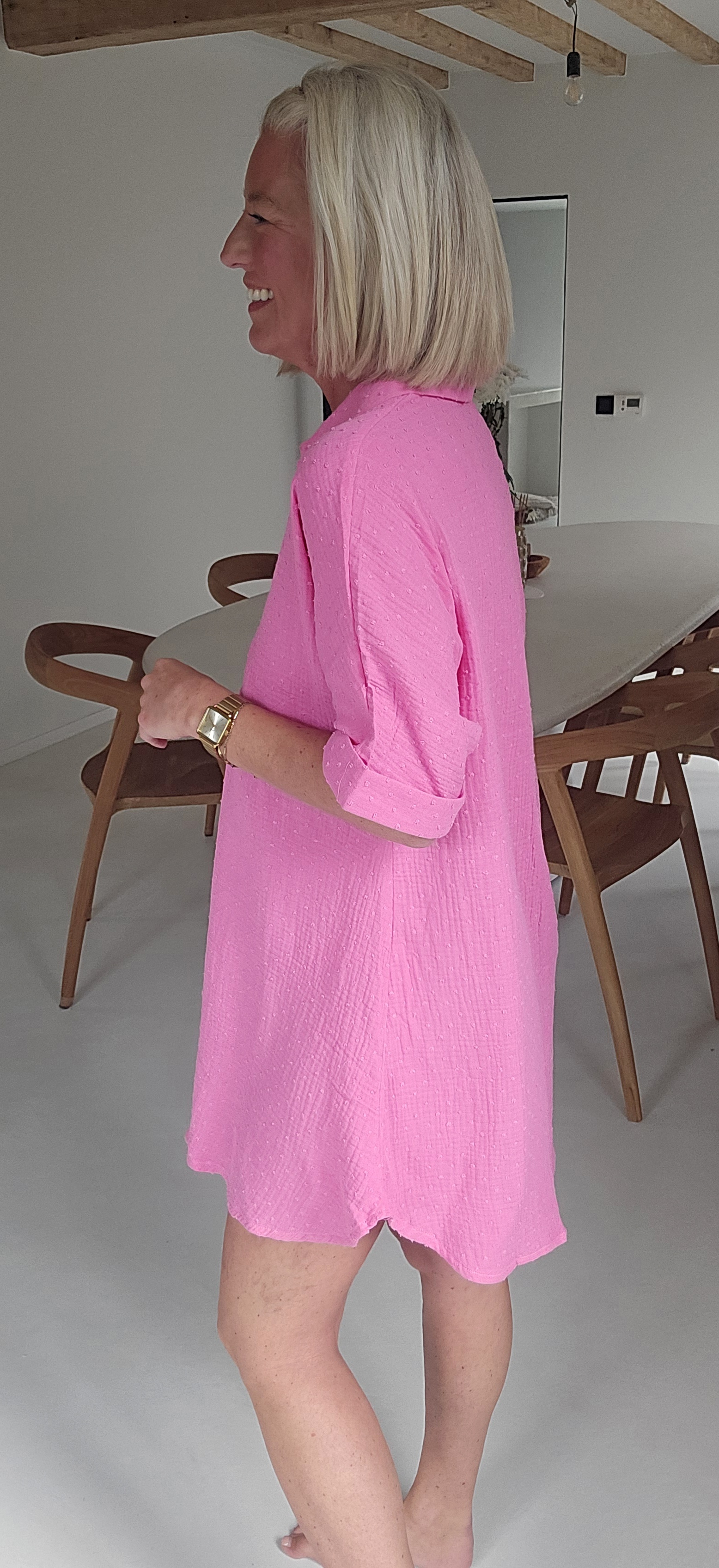 JANNA tetra shirt dress fuschia