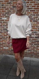 MINA soft skirt dark red