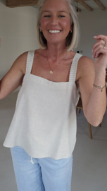 INDI linen top beige