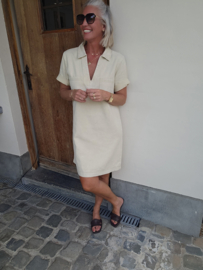 THE PERFECT JEANS 2 short-sleeved dress beige