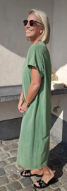MADLINE T-shirt dress washed green