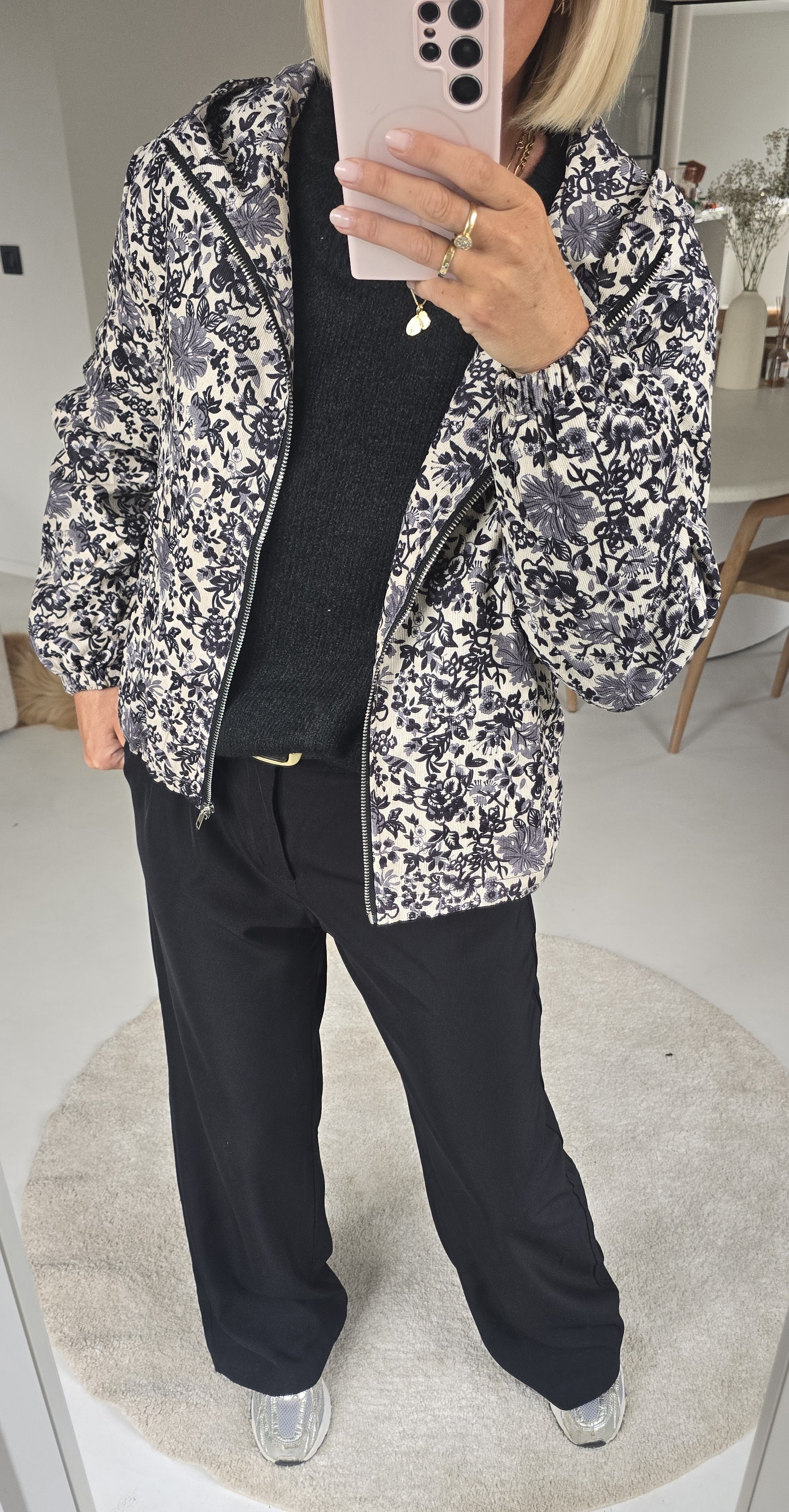 CILOU jacket with hoodie black