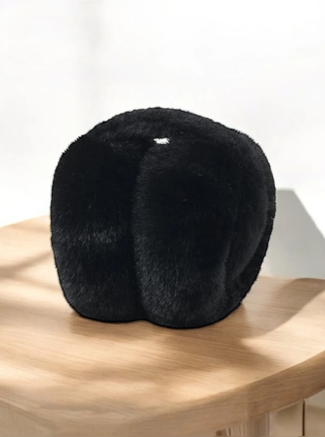 FANNY foldable faux fur earmuffs black