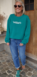 CHILLIN' oversized sweatshirt green