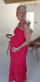 BELIZE bustier dress red