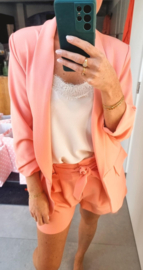 BUYorCRY suit salmon pink shorts