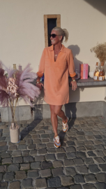 THE PERFECT JEANS 2 longsleeve dress peach