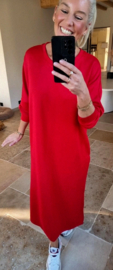 CELIA maxi sweatshirt dress red