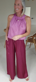 INES satin top aubergine