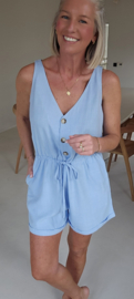 BELLICI linen playsuit soft blue