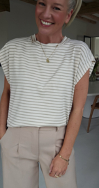 CARO striped T-shirt beige