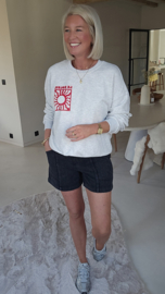 CALISTA high waist cotton summer short black