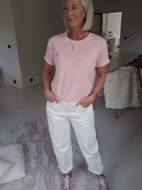 FLAMINGO cotton tee soft pink