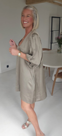 MILENA satin dress taupe
