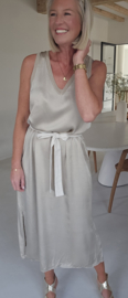 ADRIAN maxi satin dress champagne