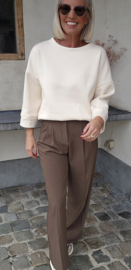 ANDREA fleece sweatshirt vanilla