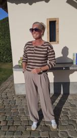 SIENNA striped longsleeve chocolat